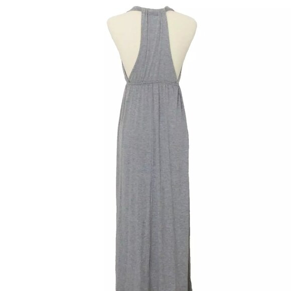 Mon Amie Gray Halter Maxi Dress Size Medium - Picture 2 of 6